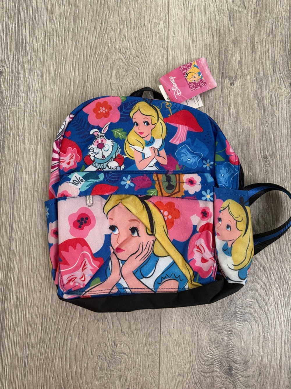 Disney Alice in Wonderland Mini Backpack - Pink, Blue & Yellow